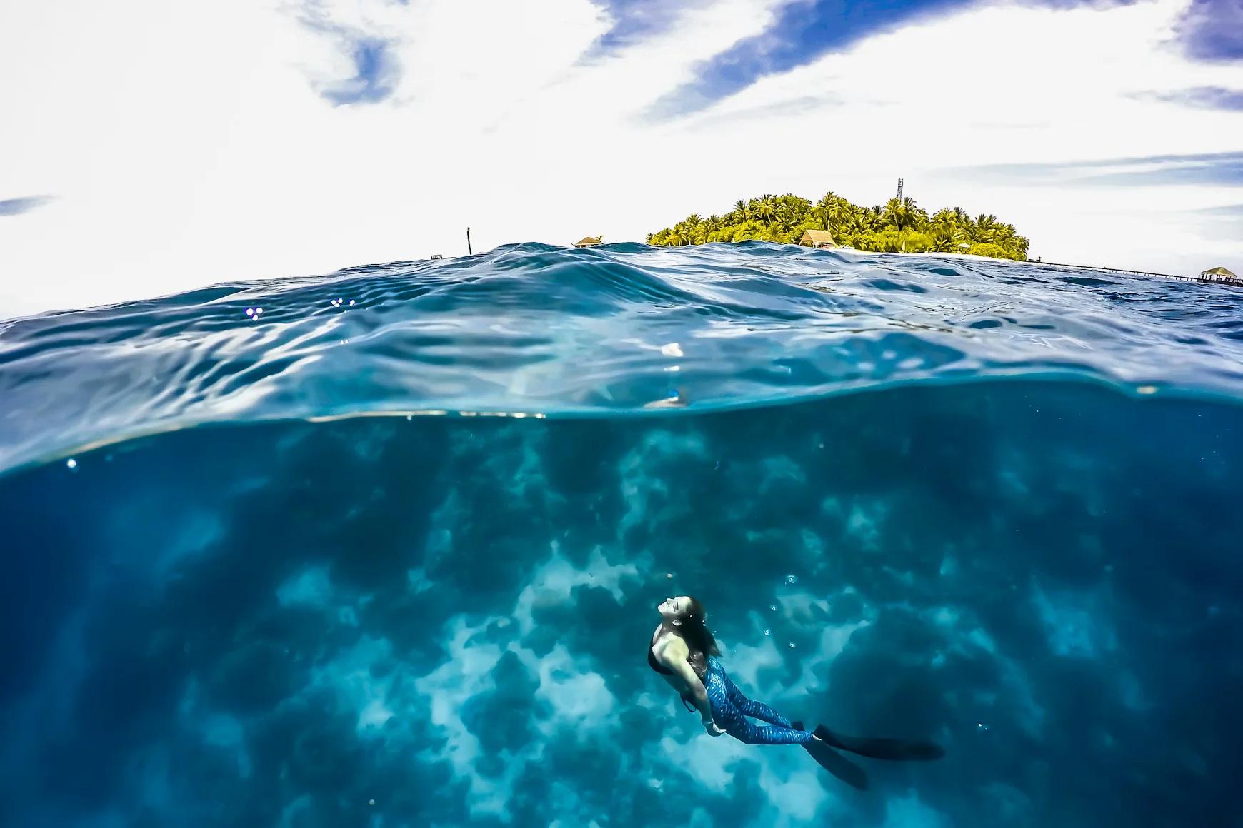 Freediving in Radazul, Tenerife, Spain